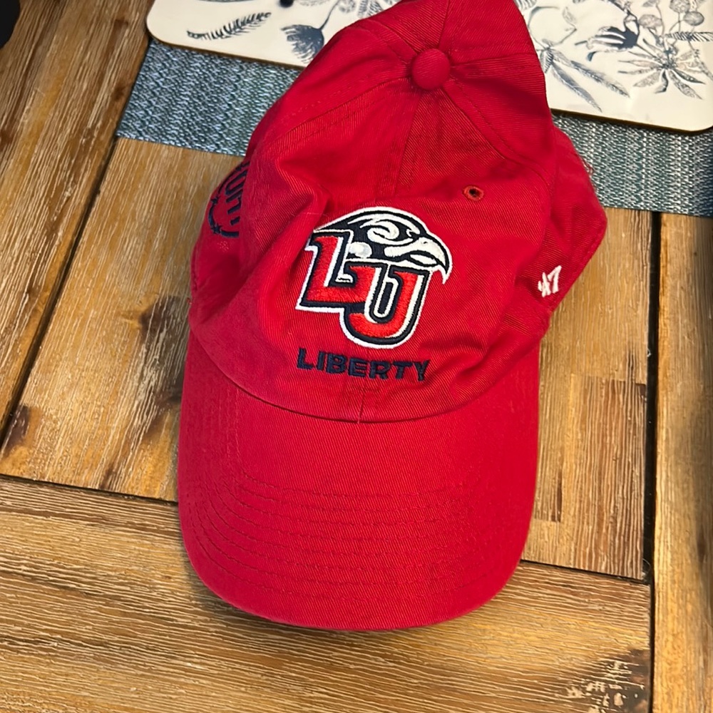 Liberty University ‘47 brand baseball hat in red. Never worn